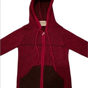 Irish Merino Wool & Silk Sweater Jacket Zip Up Hoodie Boys XS